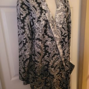 80's 90's Retro Paisley Blazer Black & White